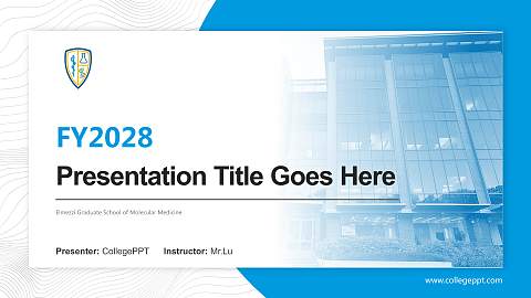 Elmezzi Graduate School of Molecular Medicine Academic Presentation/Research Findings Report PPT Template
