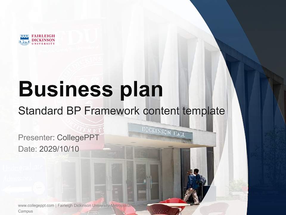 Fairleigh Dickinson University-Metropolitan Campus Competition/Entrepreneurship Contest PPT Template4:3 ratio PPT effect preview image9