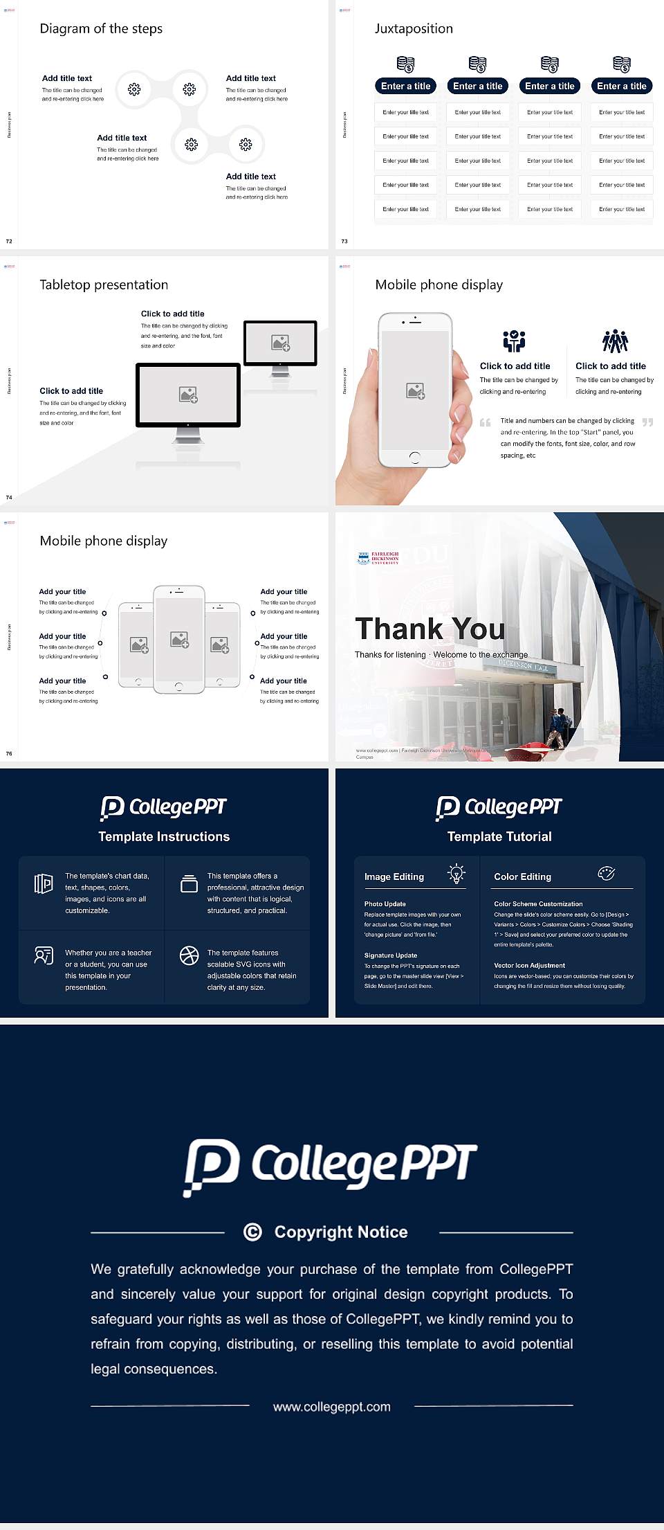 Fairleigh Dickinson University-Metropolitan Campus Competition/Entrepreneurship Contest PPT Template4:3 ratio PPT effect preview image9