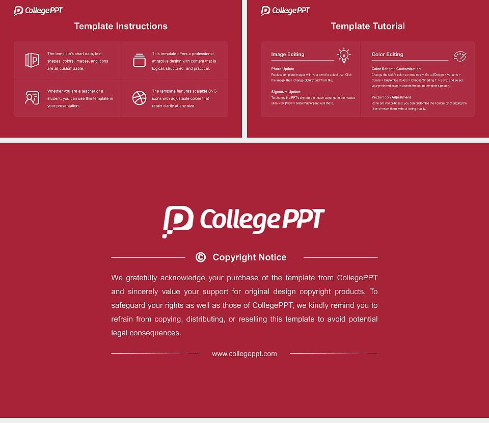 Edgewood College Course/Courseware Creation PPT Template16:9 ratio PPT effect preview image5