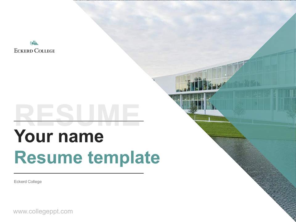 Eckerd College Resume PPT Template4:3 ratio PPT effect preview image5
