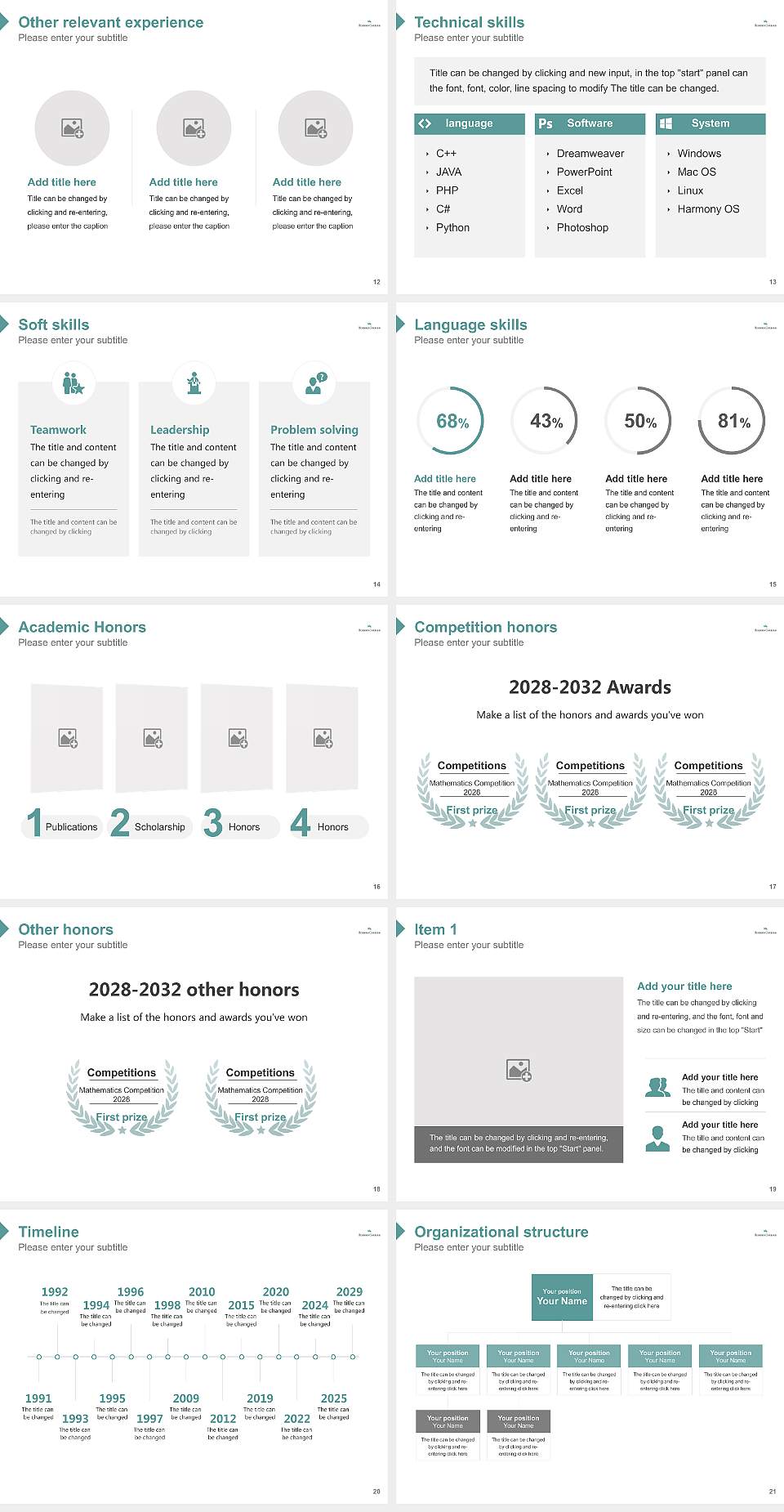 Eckerd College Resume PPT Template4:3 ratio PPT effect preview image3