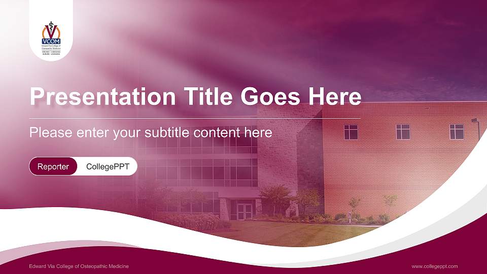 Edward Via College of Osteopathic Medicine Lecture Sharing and Networking Event PPT Template16:9 ratio PPT effect preview image