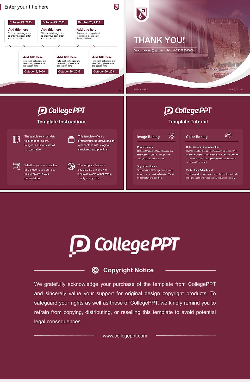 Evangel University Lecture Sharing and Networking Event PPT Template4:3 ratio PPT effect preview image4