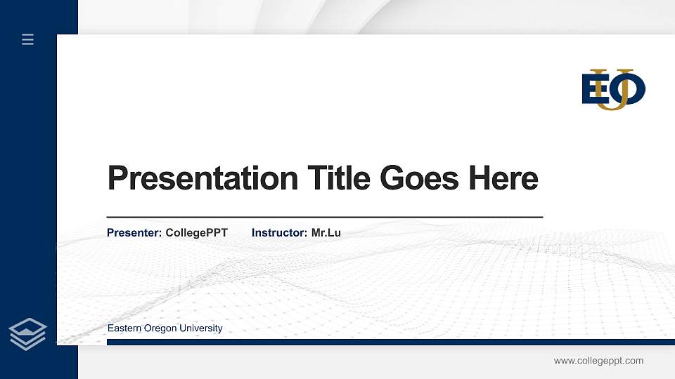 Eastern Oregon University Thesis Proposal/Graduation Defense PPT Template16:9 ratio PPT effect preview image