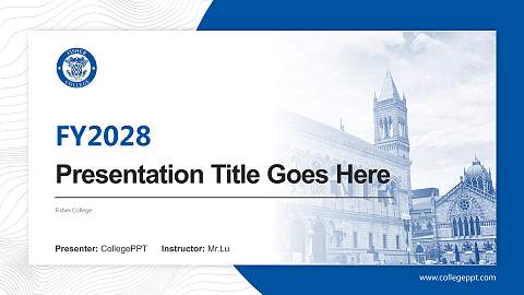 Fisher College Academic Presentation/Research Findings Report PPT Template