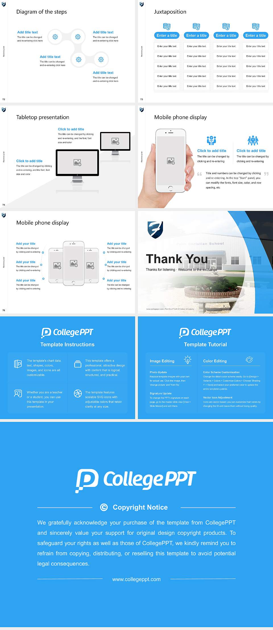 Family of Faith Christian University Competition/Entrepreneurship Contest PPT Template4:3 ratio PPT effect preview image9