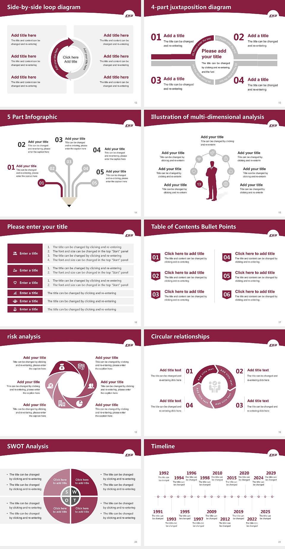 Eastern Kentucky University Academic Presentation/Research Findings Report PPT Template4:3 ratio PPT effect preview image3