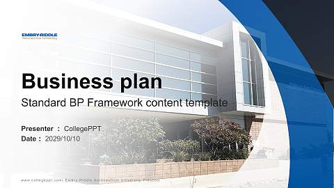 Embry-Riddle Aeronautical University-Prescott Competition/Entrepreneurship Contest PPT Template