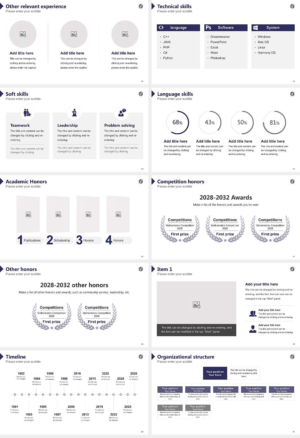 Faith International University Resume PPT Template16:9 ratio PPT effect preview image3