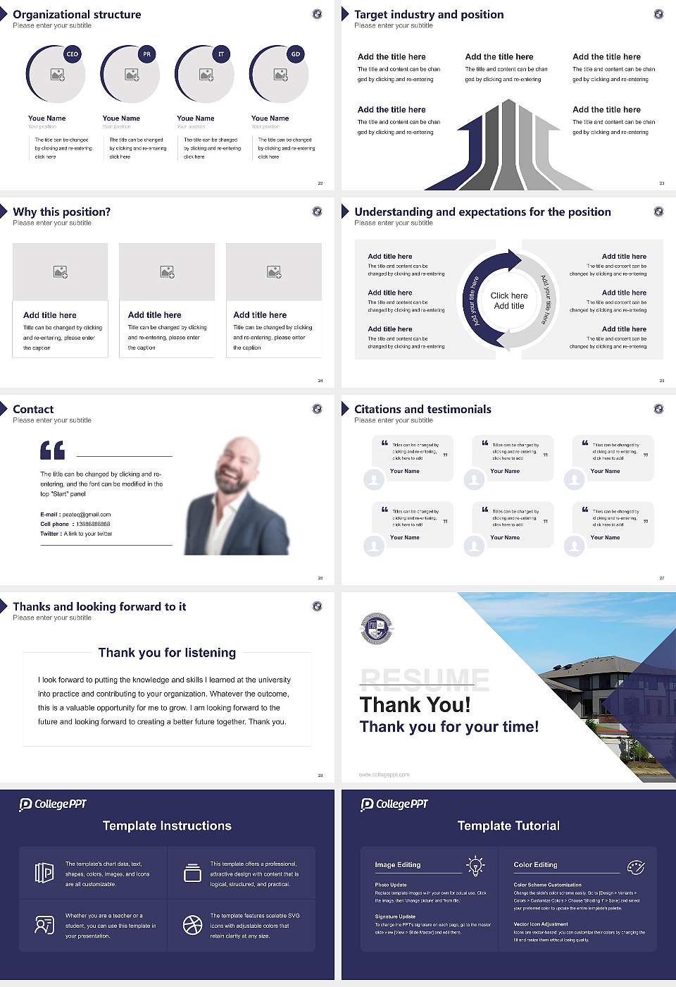 Faith International University Resume PPT Template16:9 ratio PPT effect preview image4