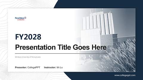 Edinboro University of Pennsylvania Academic Presentation/Research Findings Report PPT Template