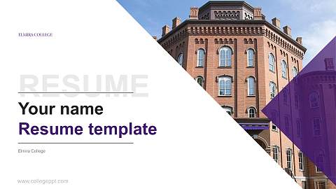 Elmira College Resume PPT Template