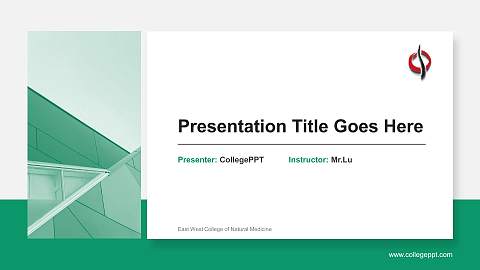 East West College of Natural Medicine General Purpose PPT Template