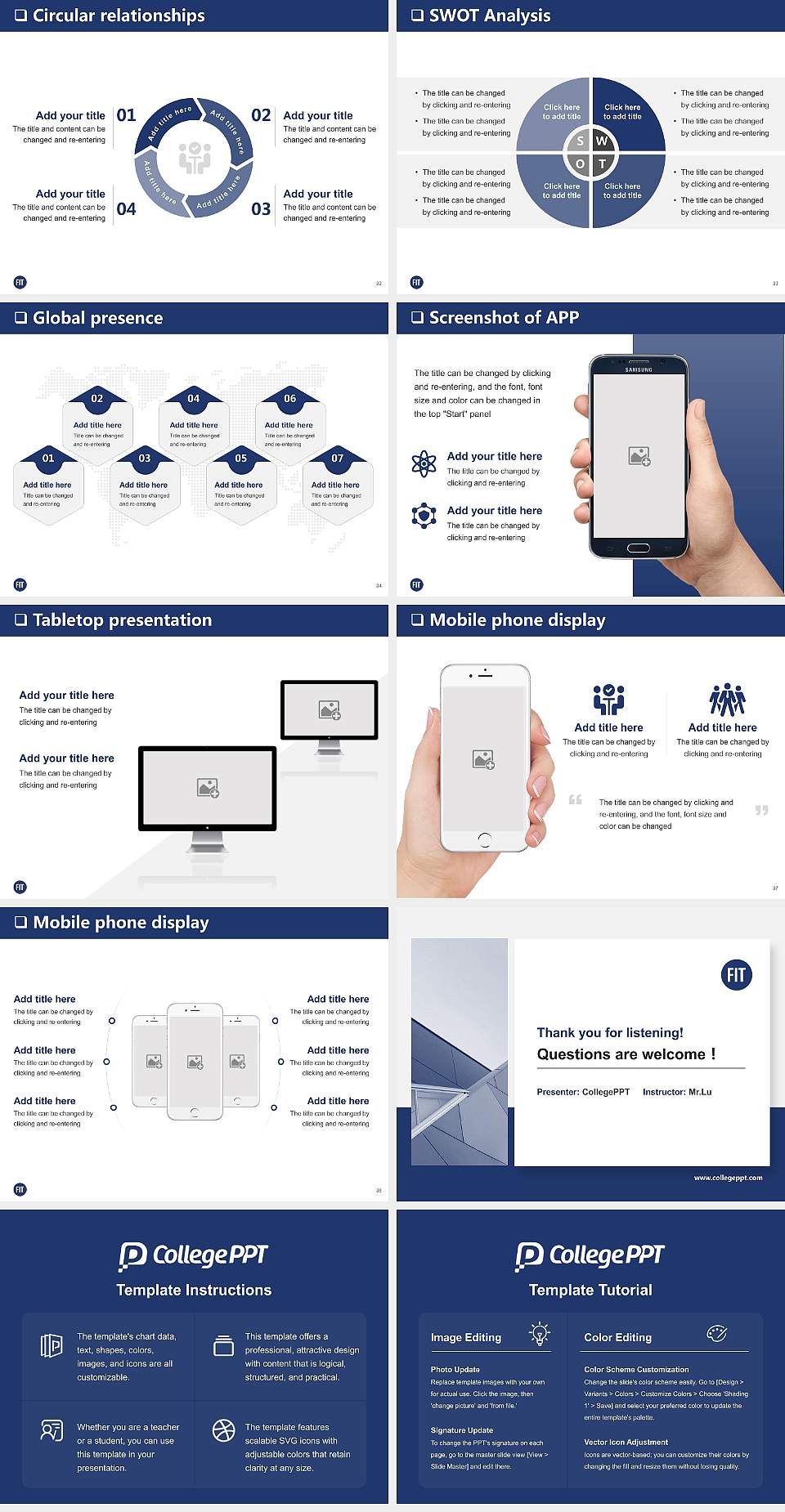 Fashion Institute of Technology General Purpose PPT Template4:3 ratio PPT effect preview image5