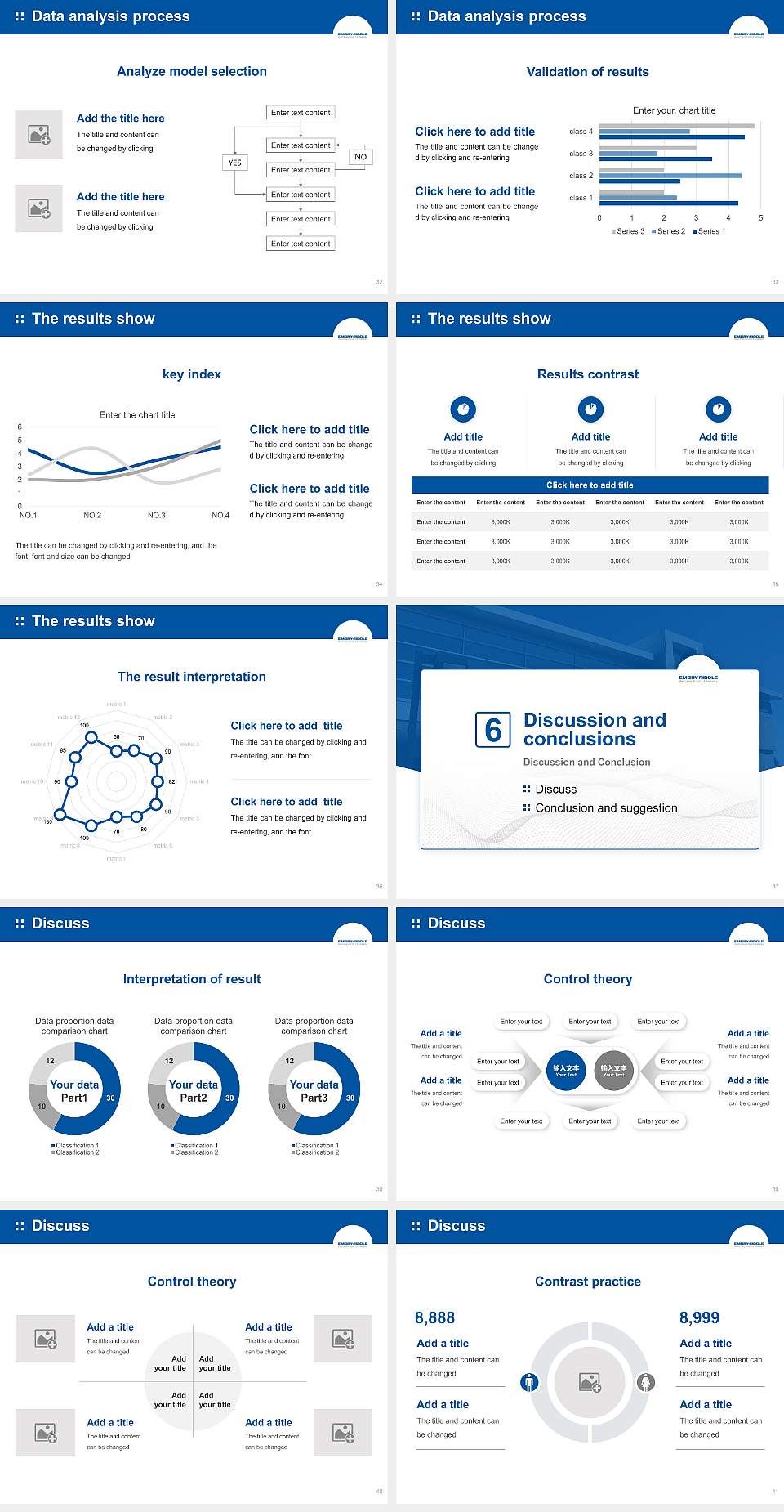 Embry-Riddle Aeronautical University-Prescott Graduation Thesis Defense PPT Template4:3 ratio PPT effect preview image5