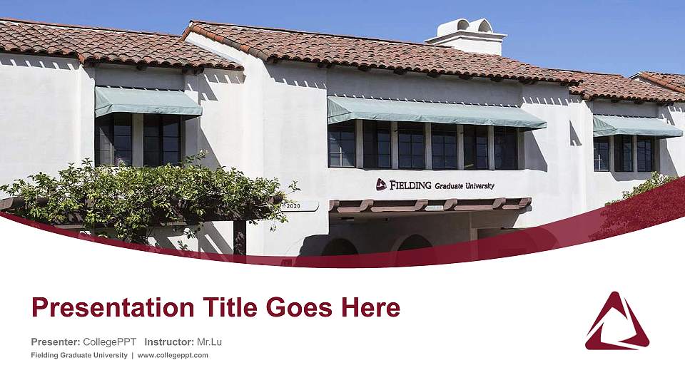 Fielding Graduate University Course/Courseware Creation PPT Template16:9 ratio PPT effect preview image