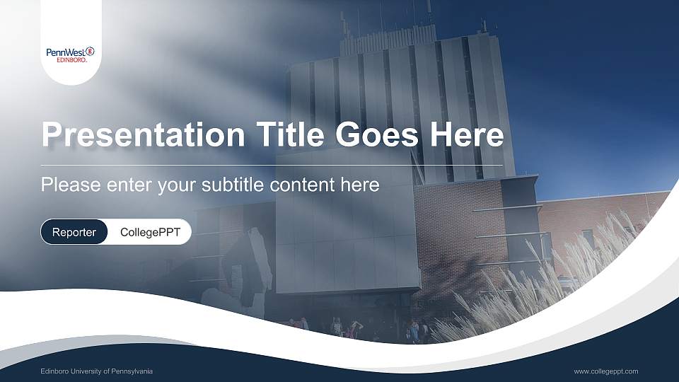 Edinboro University of Pennsylvania Lecture Sharing and Networking Event PPT Template16:9 ratio PPT effect preview image