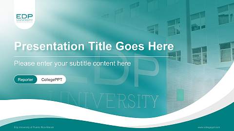 Edp University of Puerto Rico-Manati Lecture Sharing and Networking Event PPT Template