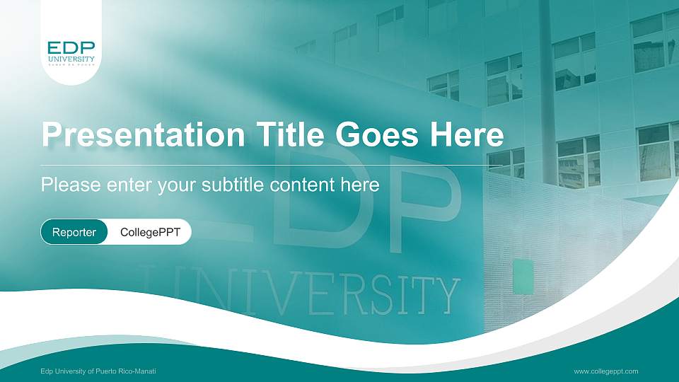Edp University of Puerto Rico-Manati Lecture Sharing and Networking Event PPT Template16:9 ratio PPT effect preview image1