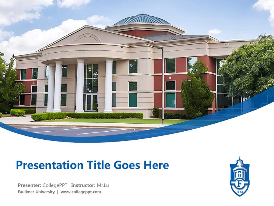 Faulkner University Course/Courseware Creation PPT Template4:3 ratio PPT effect preview image5