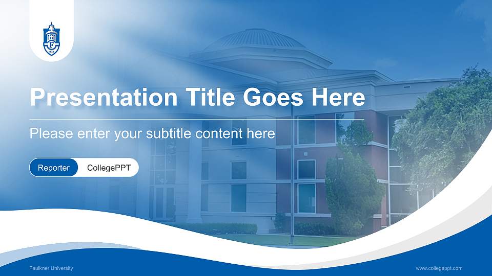 Faulkner University Lecture Sharing and Networking Event PPT Template16:9 ratio PPT effect preview image1