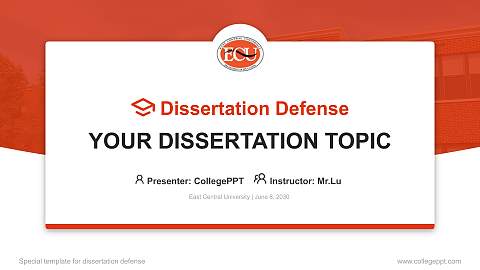 East Central University Graduation Thesis Defense PPT Template