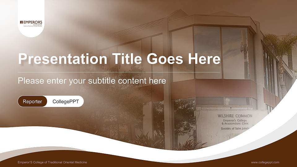 Emperor’S College of Traditional Oriental Medicine Lecture Sharing and Networking Event PPT Template16:9 ratio PPT effect preview image