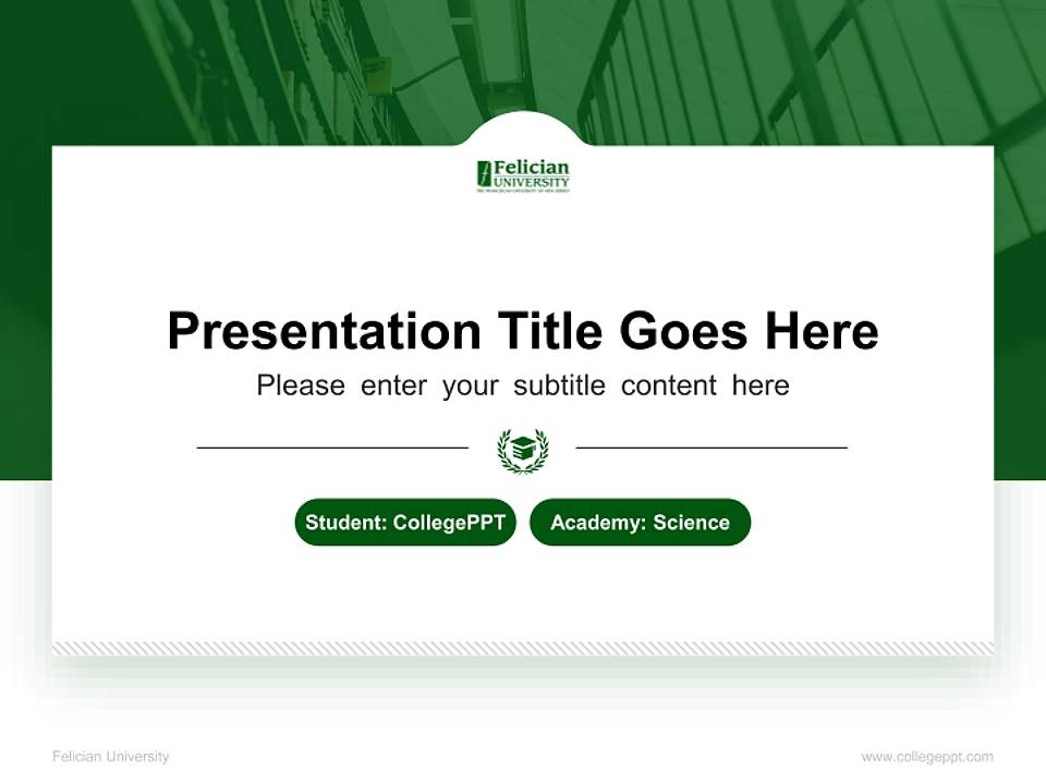 Felician University National Scholarship Defense PPT Template4:3 ratio PPT effect preview image4
