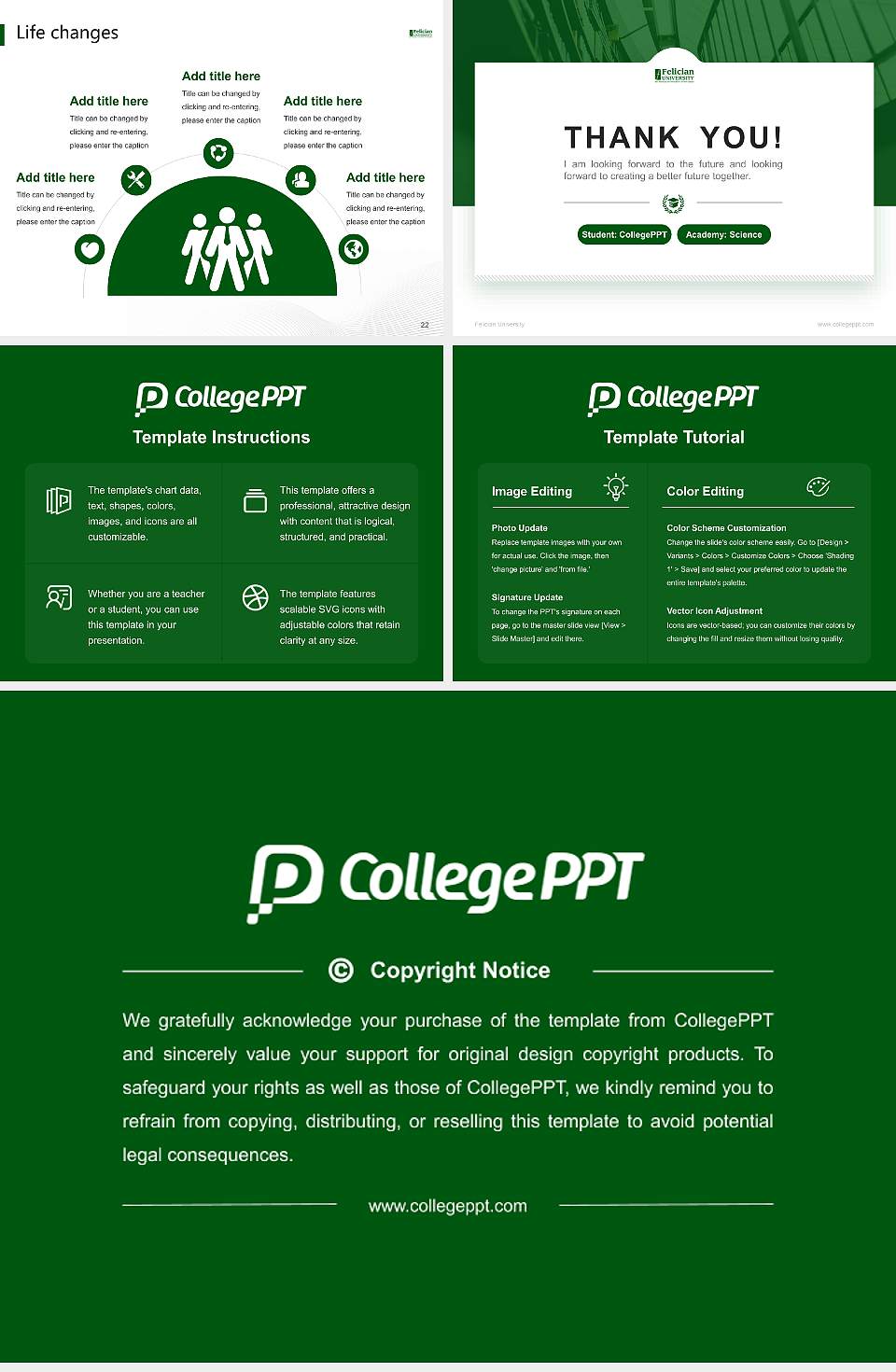 Felician University National Scholarship Defense PPT Template4:3 ratio PPT effect preview image4