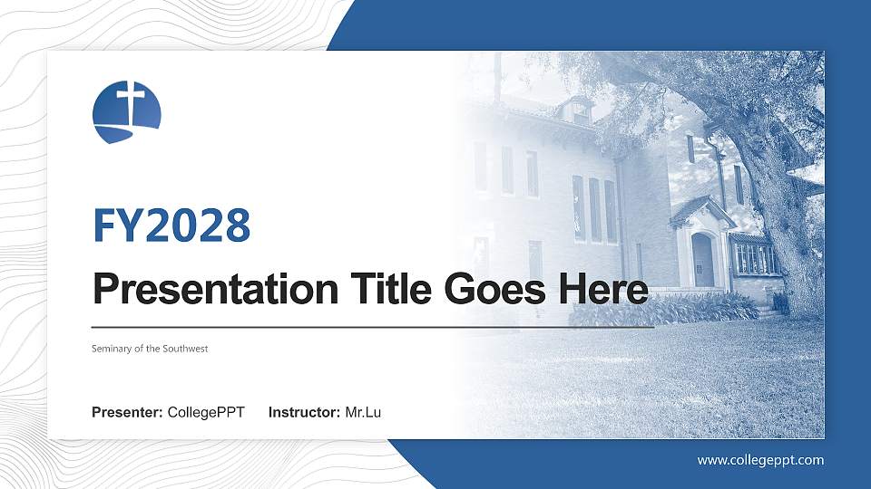 Seminary of the Southwest Academic Presentation/Research Findings Report PPT Template16:9 ratio PPT effect preview image