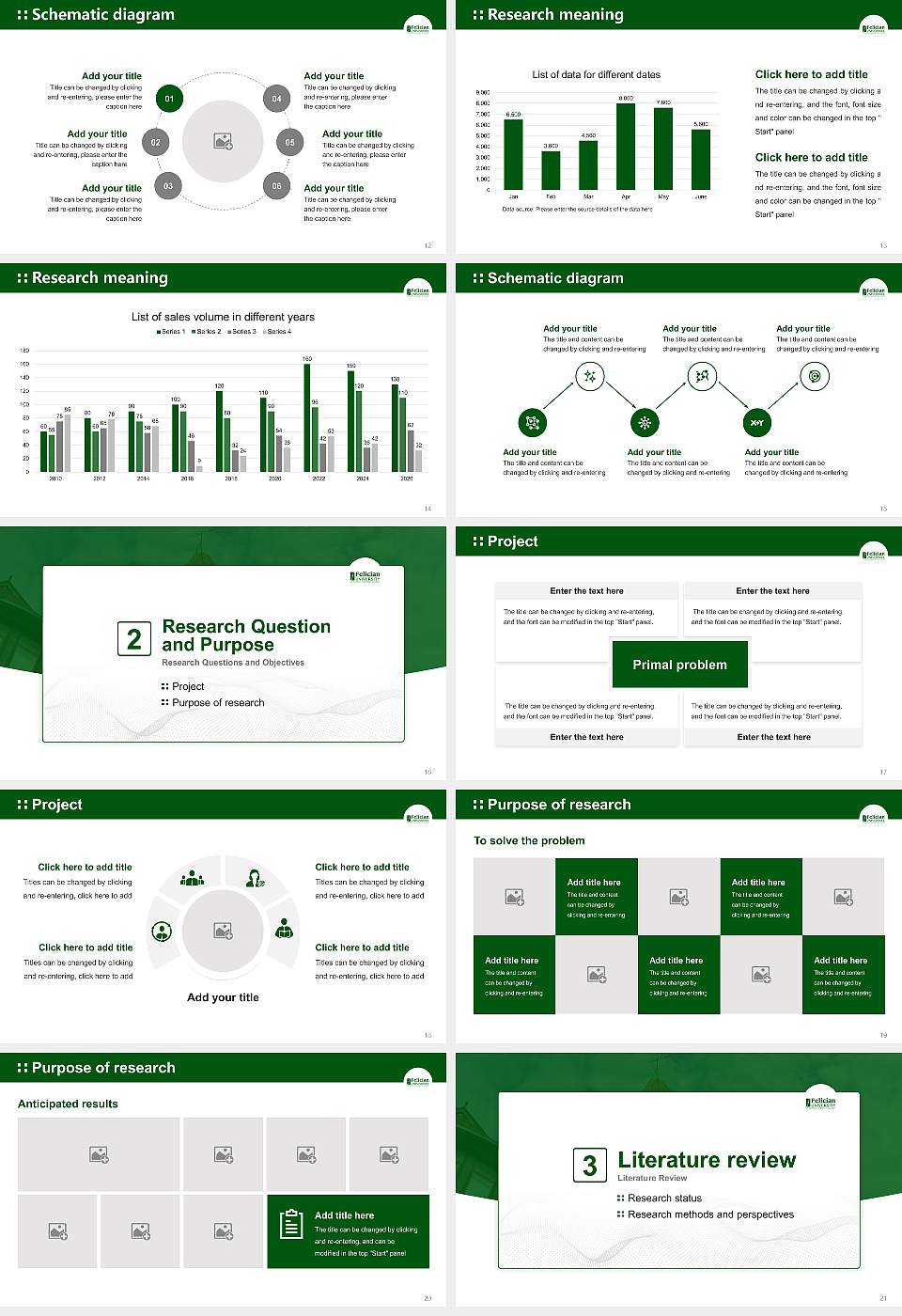 Felician University Graduation Thesis Defense PPT Template16:9 ratio PPT effect preview image3