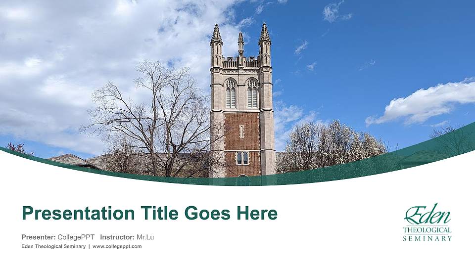 Eden Theological Seminary Course/Courseware Creation PPT Template16:9 ratio PPT effect preview image