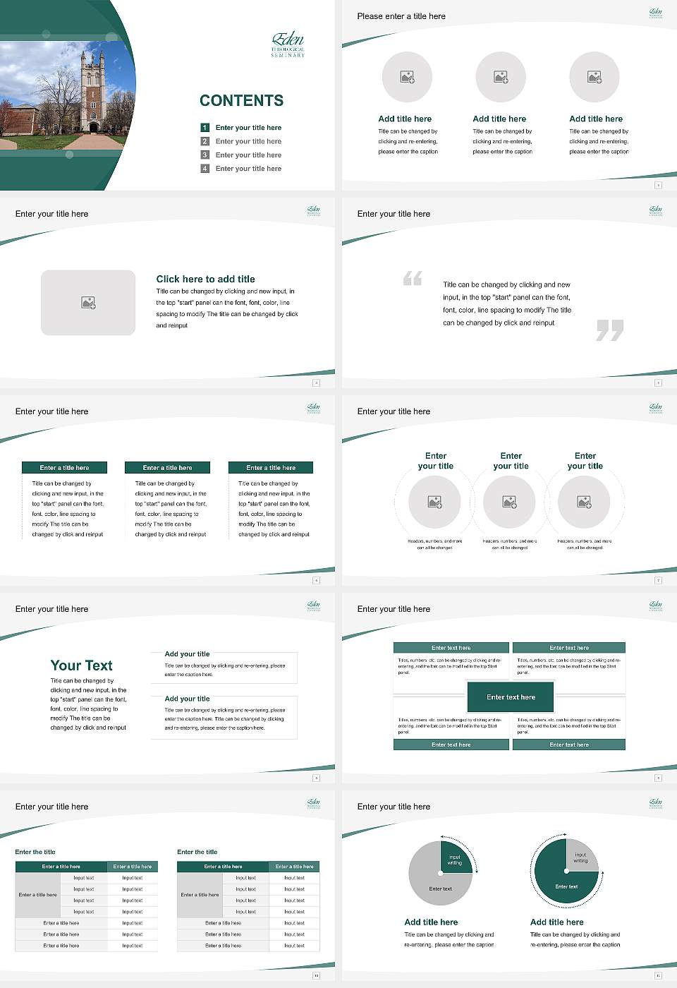 Eden Theological Seminary Course/Courseware Creation PPT Template16:9 ratio PPT effect preview image2