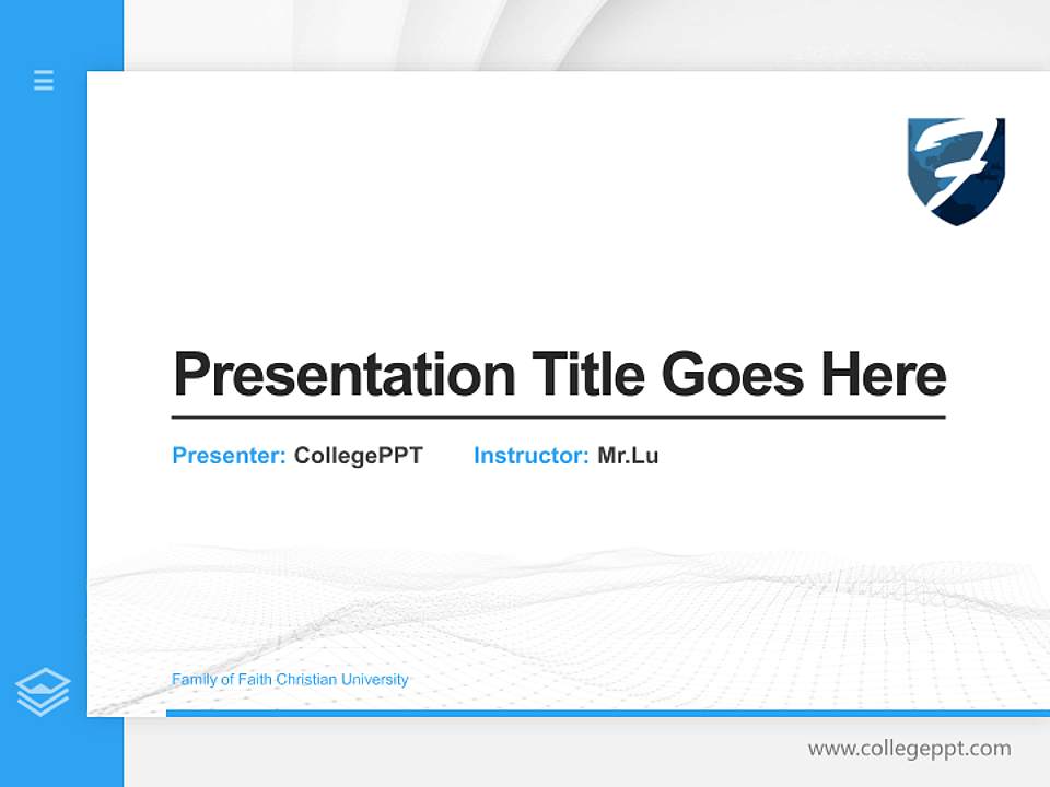 Family of Faith Christian University Thesis Proposal/Graduation Defense PPT Template4:3 ratio PPT effect preview image5