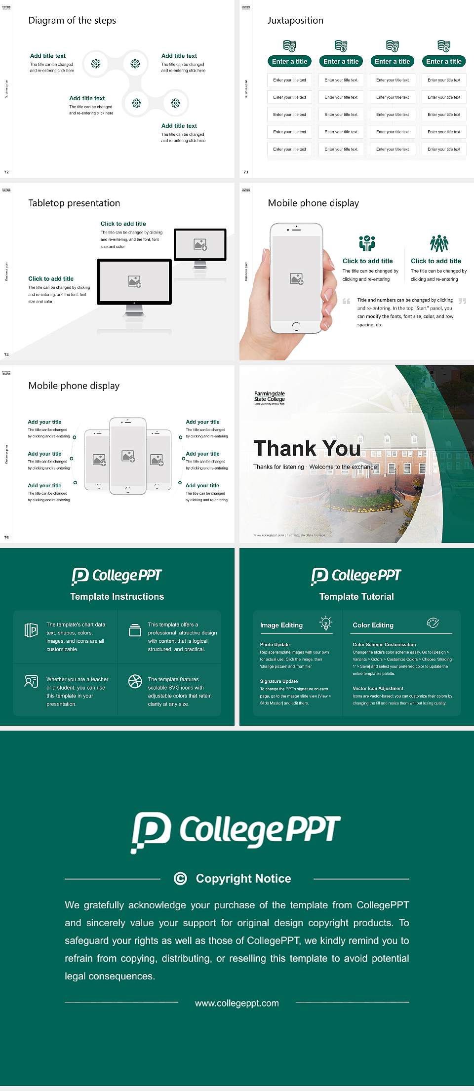 Farmingdale State College Competition/Entrepreneurship Contest PPT Template4:3 ratio PPT effect preview image9