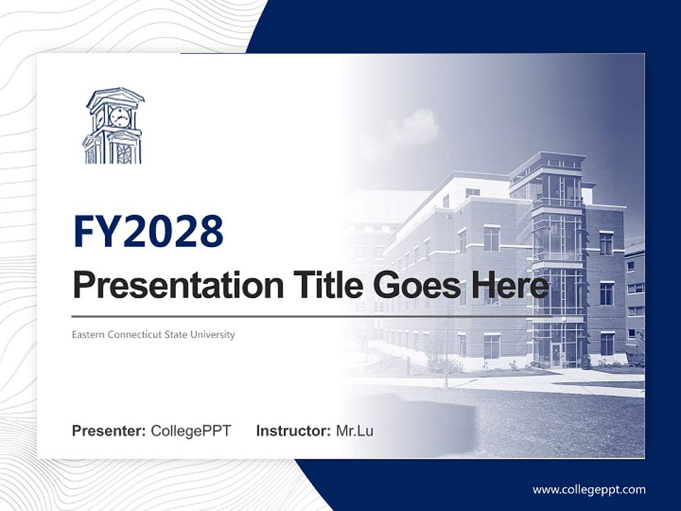 Eastern Connecticut State University Academic Presentation/Research Findings Report PPT Template4:3 ratio PPT effect preview image5