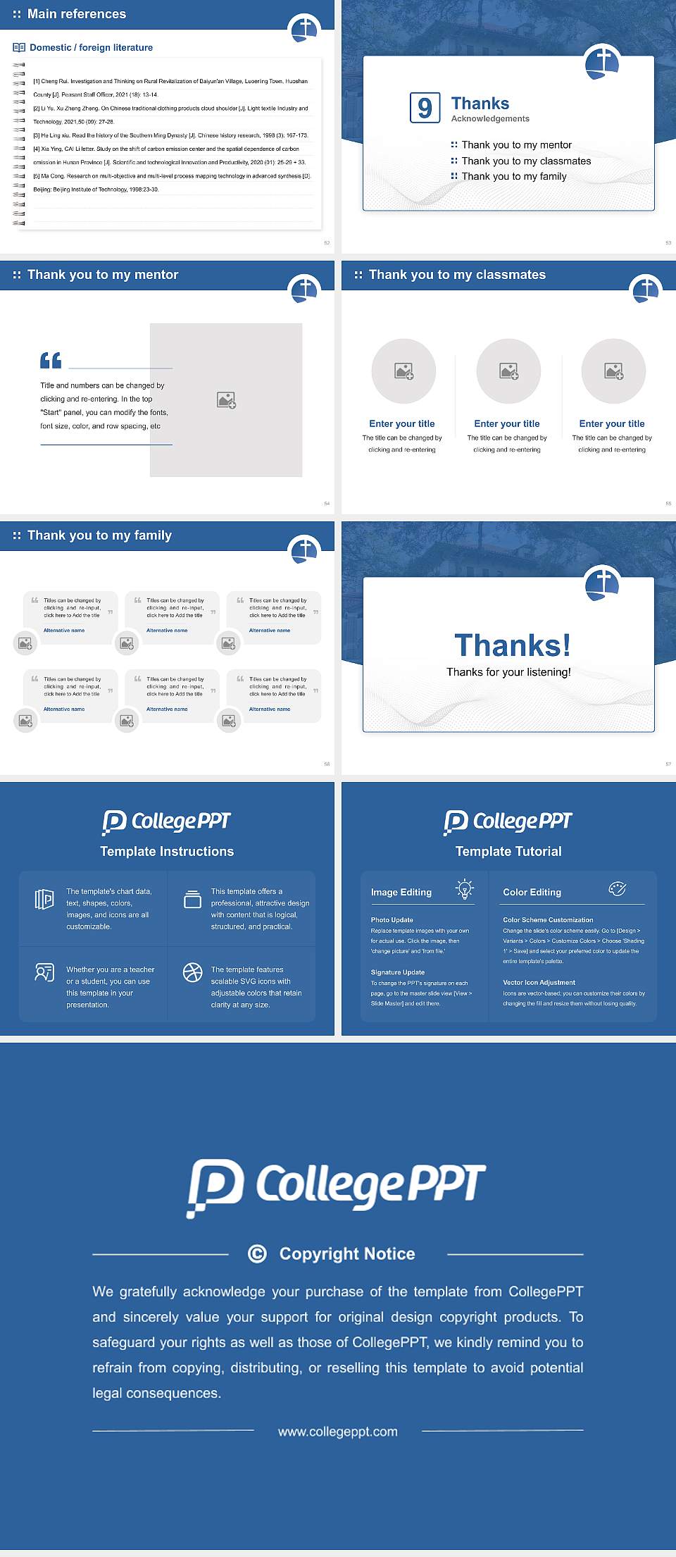 Seminary of the Southwest Graduation Thesis Defense PPT Template4:3 ratio PPT effect preview image7