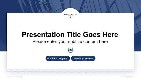 Emory & Henry College National Scholarship Defense PPT Template