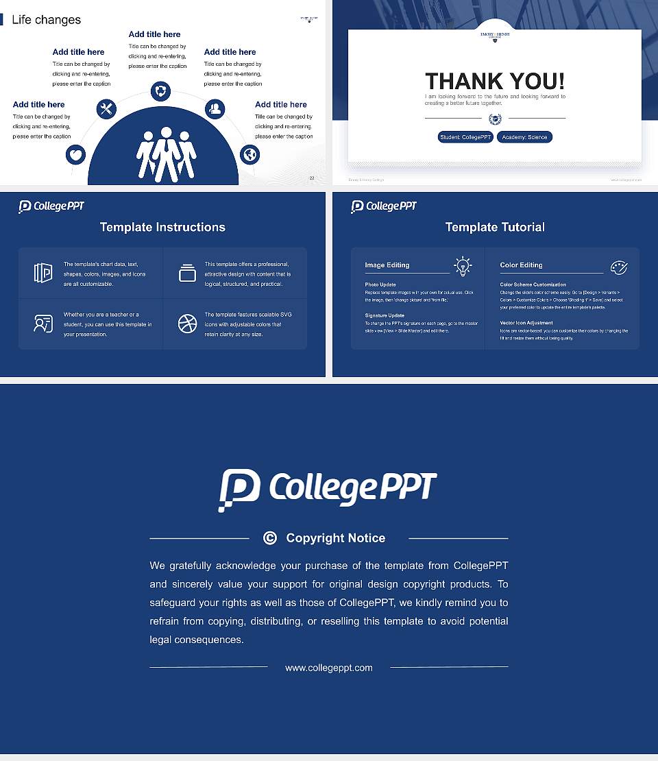 Emory & Henry College National Scholarship Defense PPT Template16:9 ratio PPT effect preview image4