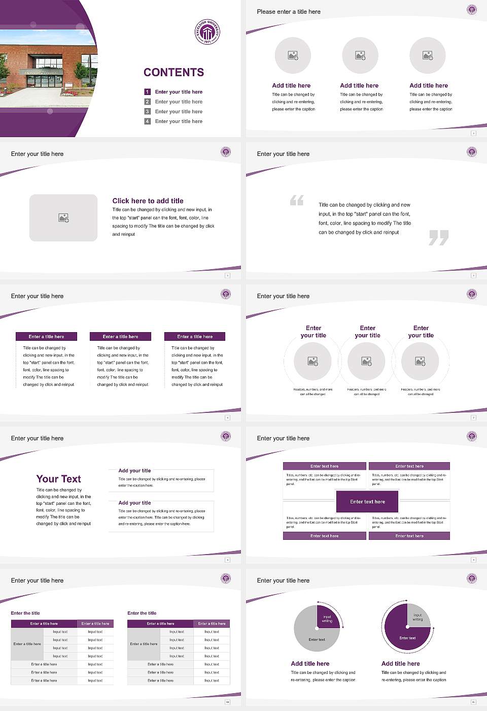 Excelsior College Course/Courseware Creation PPT Template16:9 ratio PPT effect preview image2