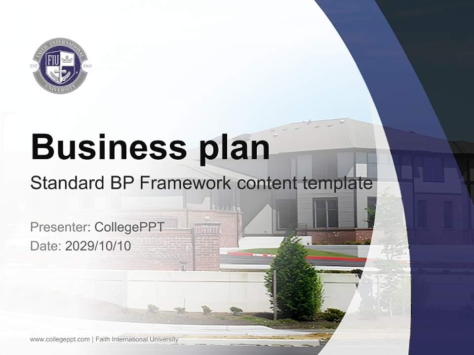 Faith International University Competition/Entrepreneurship Contest PPT Template4:3 ratio PPT effect preview image9