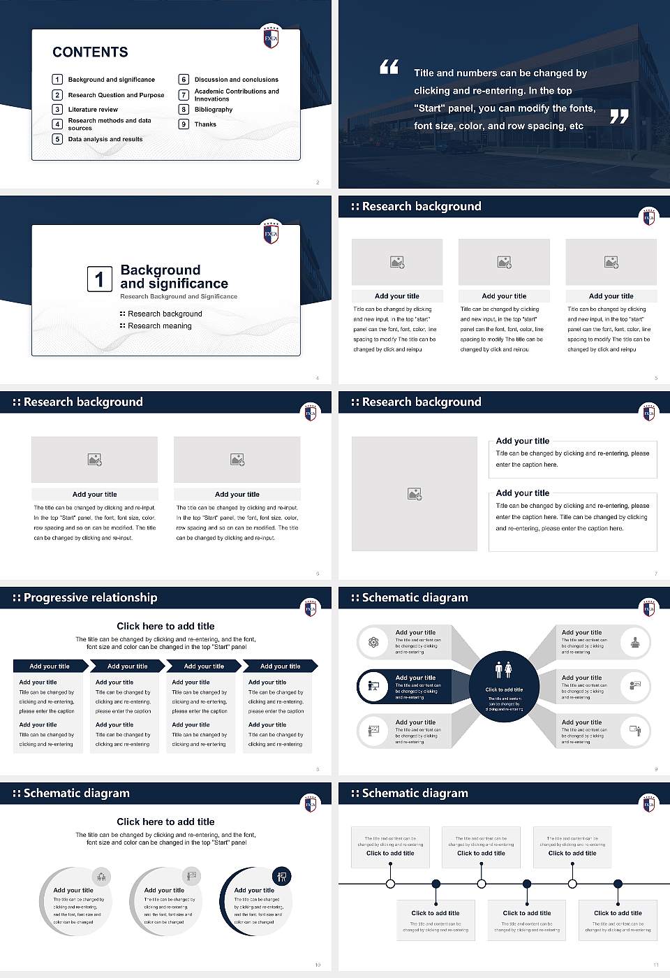 Fairfax University of America Graduation Thesis Defense PPT Template16:9 ratio PPT effect preview image2