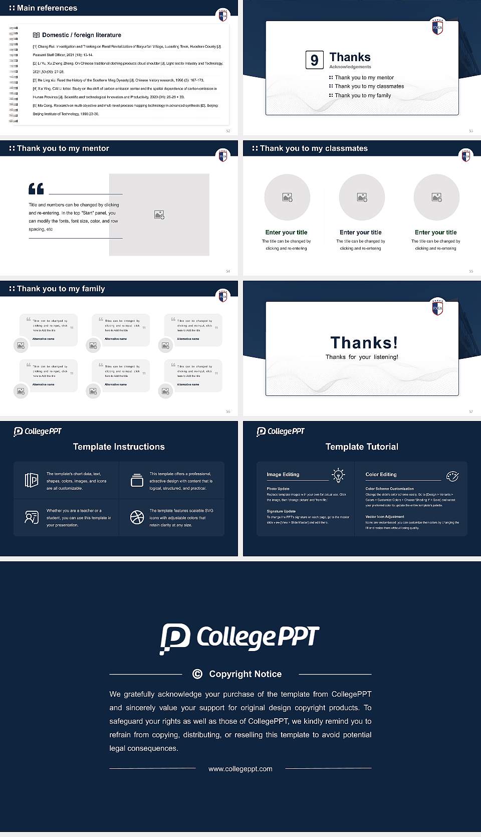 Fairfax University of America Graduation Thesis Defense PPT Template16:9 ratio PPT effect preview image7