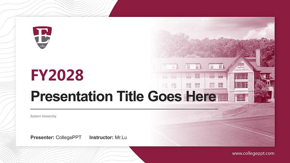 Eastern University Academic Presentation/Research Findings Report PPT Template16:9 ratio PPT effect preview image