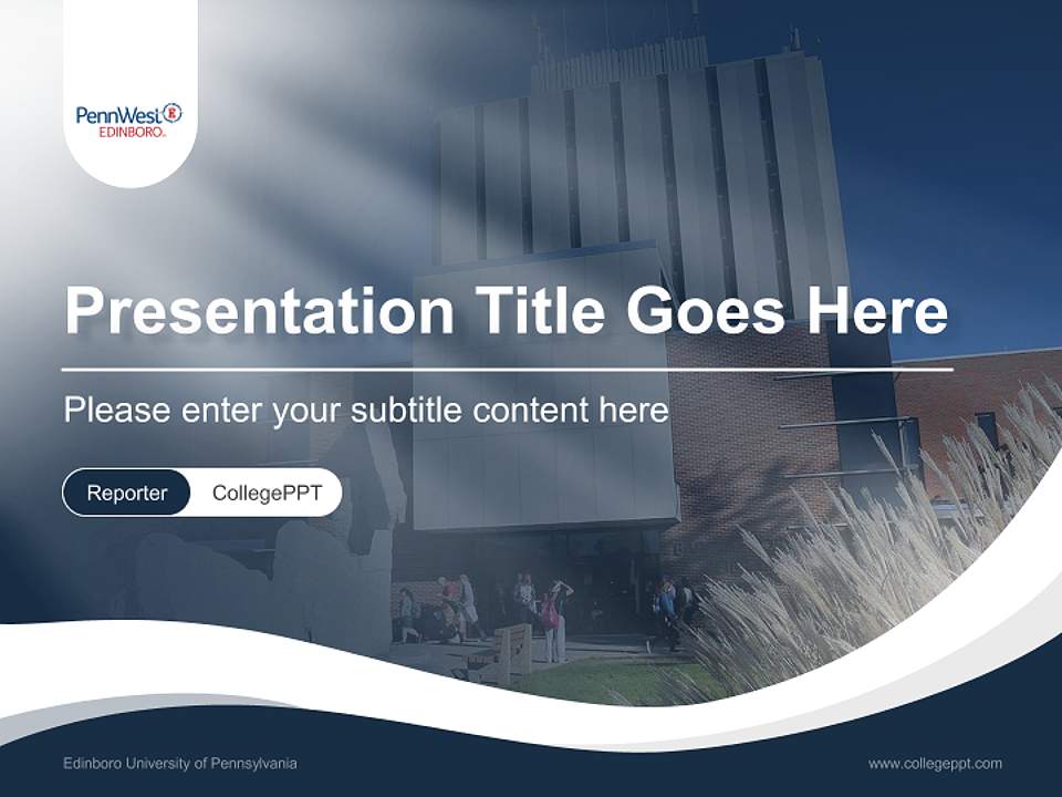 Edinboro University of Pennsylvania Lecture Sharing and Networking Event PPT Template4:3 ratio PPT effect preview image4