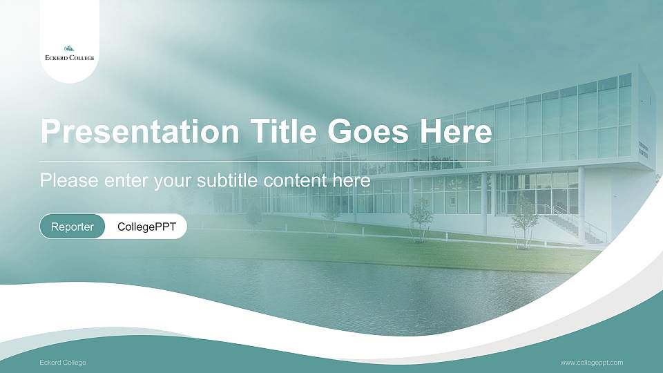 Eckerd College Lecture Sharing and Networking Event PPT Template16:9 ratio PPT effect preview image