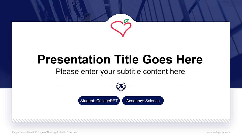 Finger Lakes Health College of Nursing & Health Sciences National Scholarship Defense PPT Template16:9 ratio PPT effect preview image