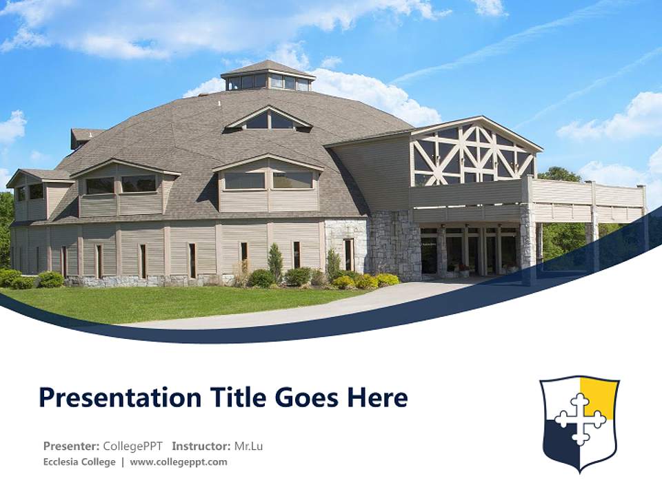 Ecclesia College Course/Courseware Creation PPT Template4:3 ratio PPT effect preview image5