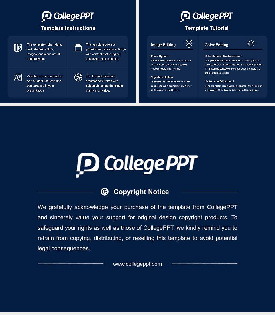 Ecclesia College Course/Courseware Creation PPT Template4:3 ratio PPT effect preview image5